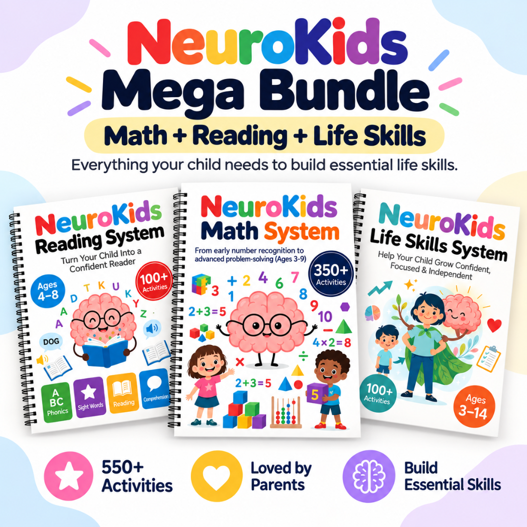 NeuroKids Math System™ Über 350 Übungen, die Ihrem Kind helfen, Probleme mit Mathematik zu überwinden