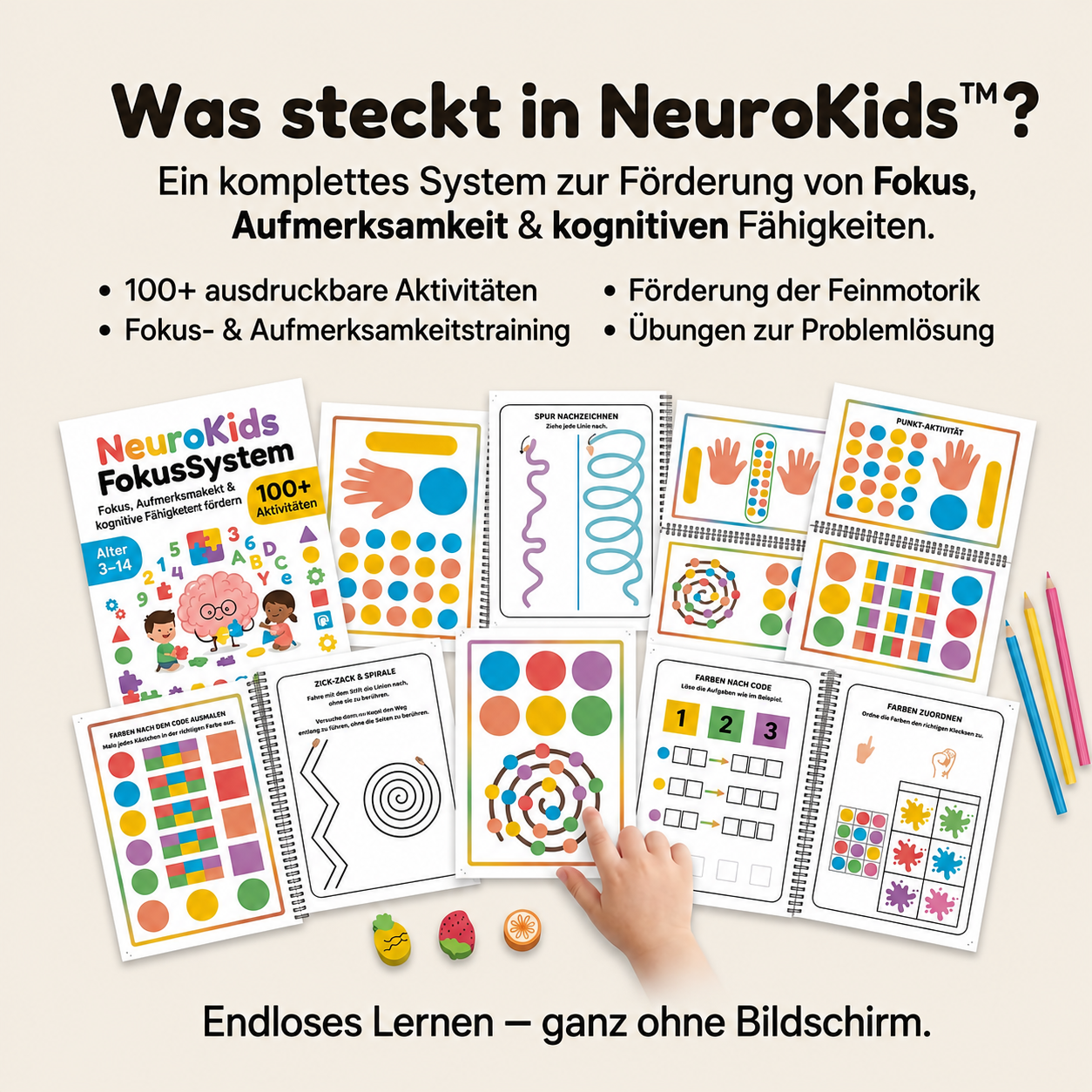 NeuroKids™ Über 100 Aktivitäten für bessere Konzentration, mehr Aufmerksamkeit und erfolgreiches Lernen