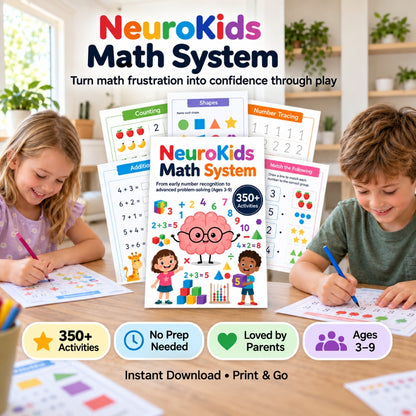 NeuroKids Math System™ Über 350 Übungen, die Ihrem Kind helfen, Probleme mit Mathematik zu überwinden