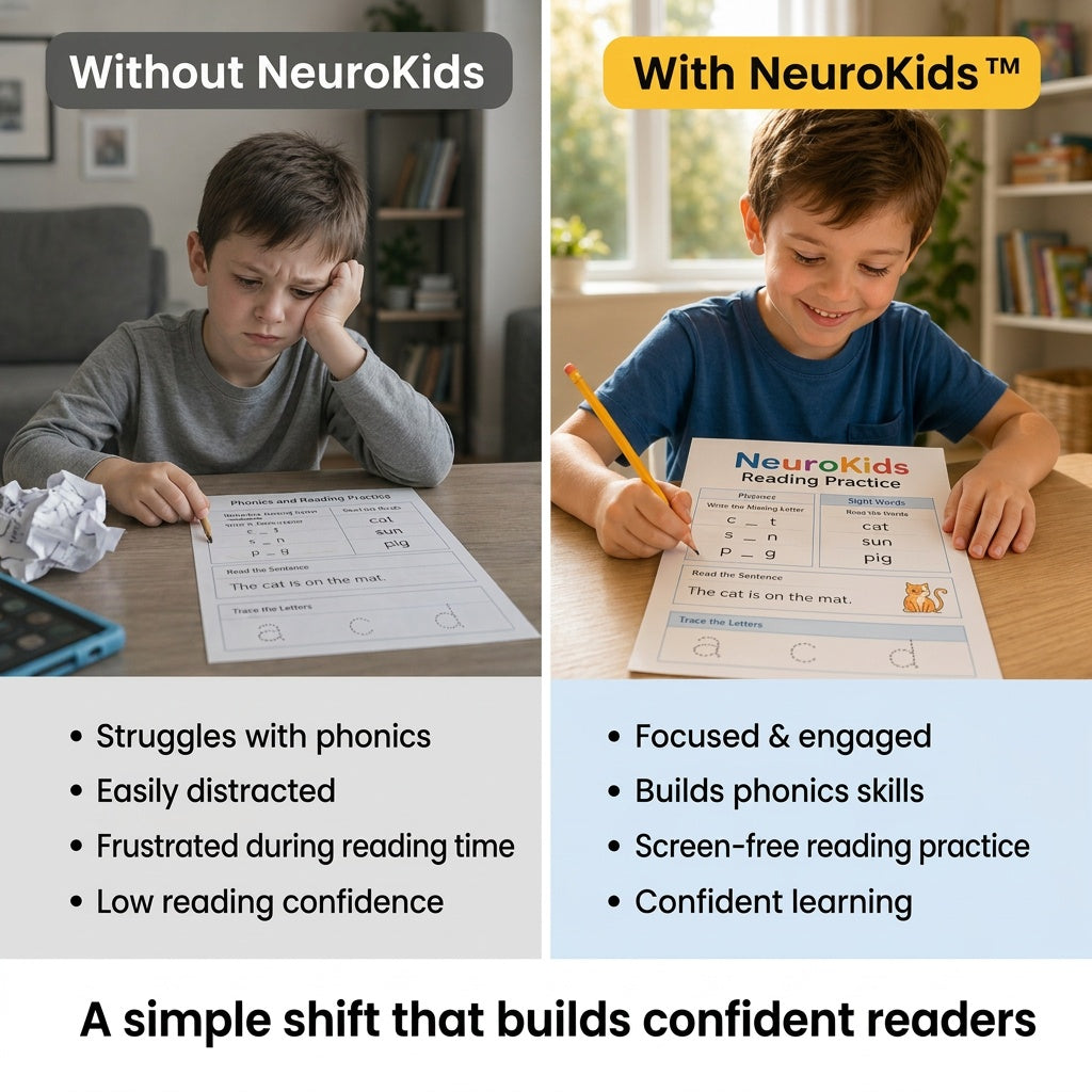 NeuroKids Reading System™ 100+ Activities to Help Your Child Read with Confidence and Stop Falling Behind
