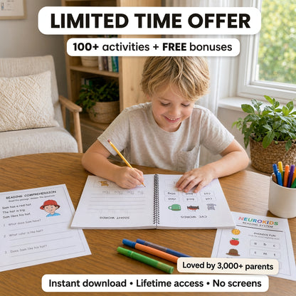 NeuroKids Reading System™ 100+ Activities to Help Your Child Read with Confidence and Stop Falling Behind