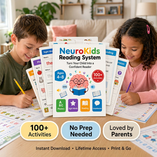 NeuroKids Reading System™ Más de 100 actividades para ayudar a su hijo a leer con confianza y dejar de quedarse atrás